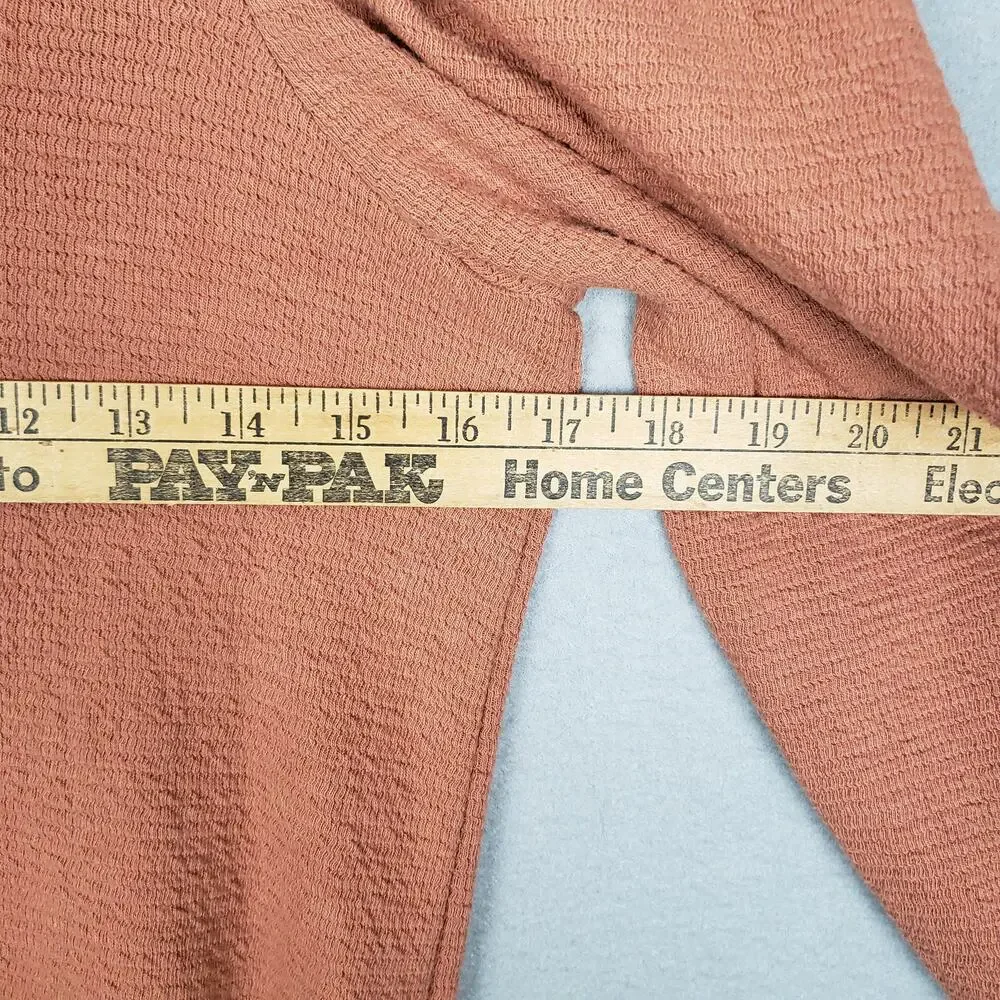 Madewell Size XS Pleated Statement Puff Sleeve Top‎ Amber Orange Fall Classic